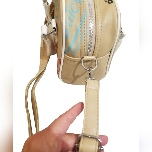 VON DUTCH nude crossbody satchel shoulder mini bowling bag purse - Picture 9 of 11